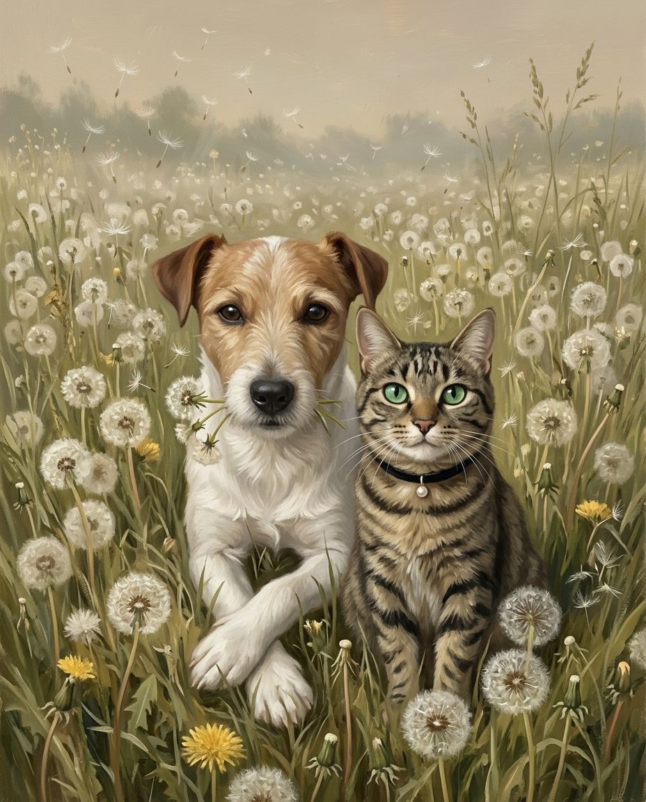 Fields of Fluff – Evcil Dostlar kişiye özel portre tasarım örneği
