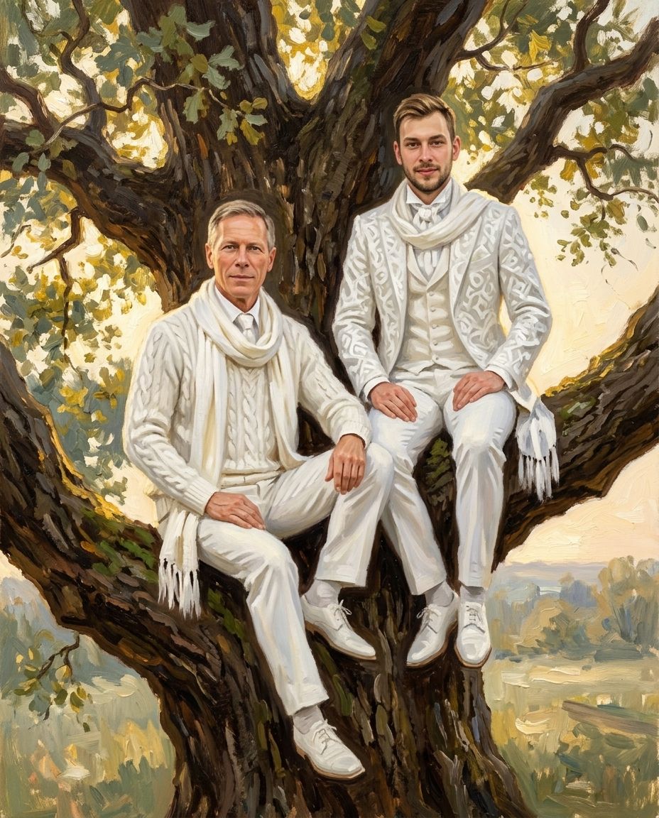 Tree of Us – Erkek Çift kişiye özel portre tasarım örneği
