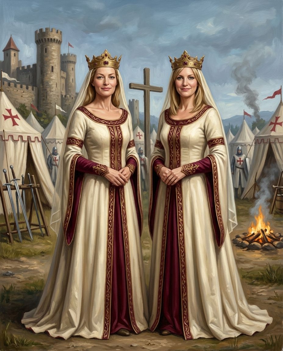 Templars – Yetişkin Kız Kardeşler kişiye özel portre tasarım örneği