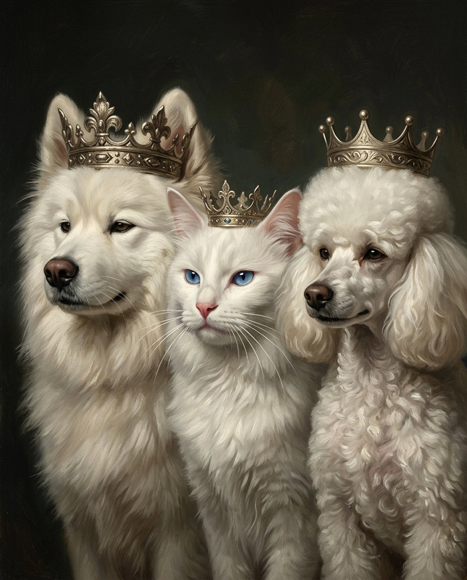 The Royal Gaze – Evcil Dostlar kişiye özel portre tasarım örneği
