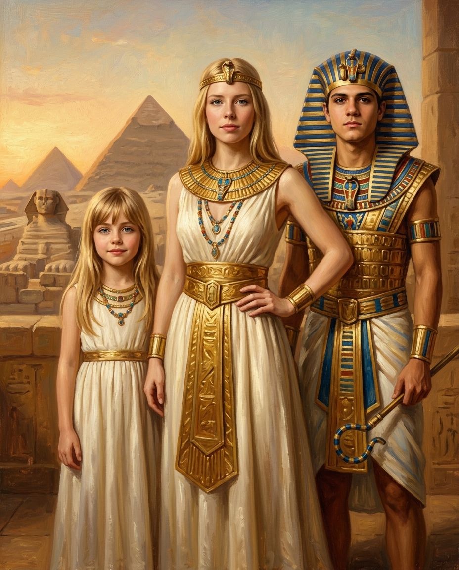 Ancient Rulers – Kardeşler kişiye özel portre tasarım örneği