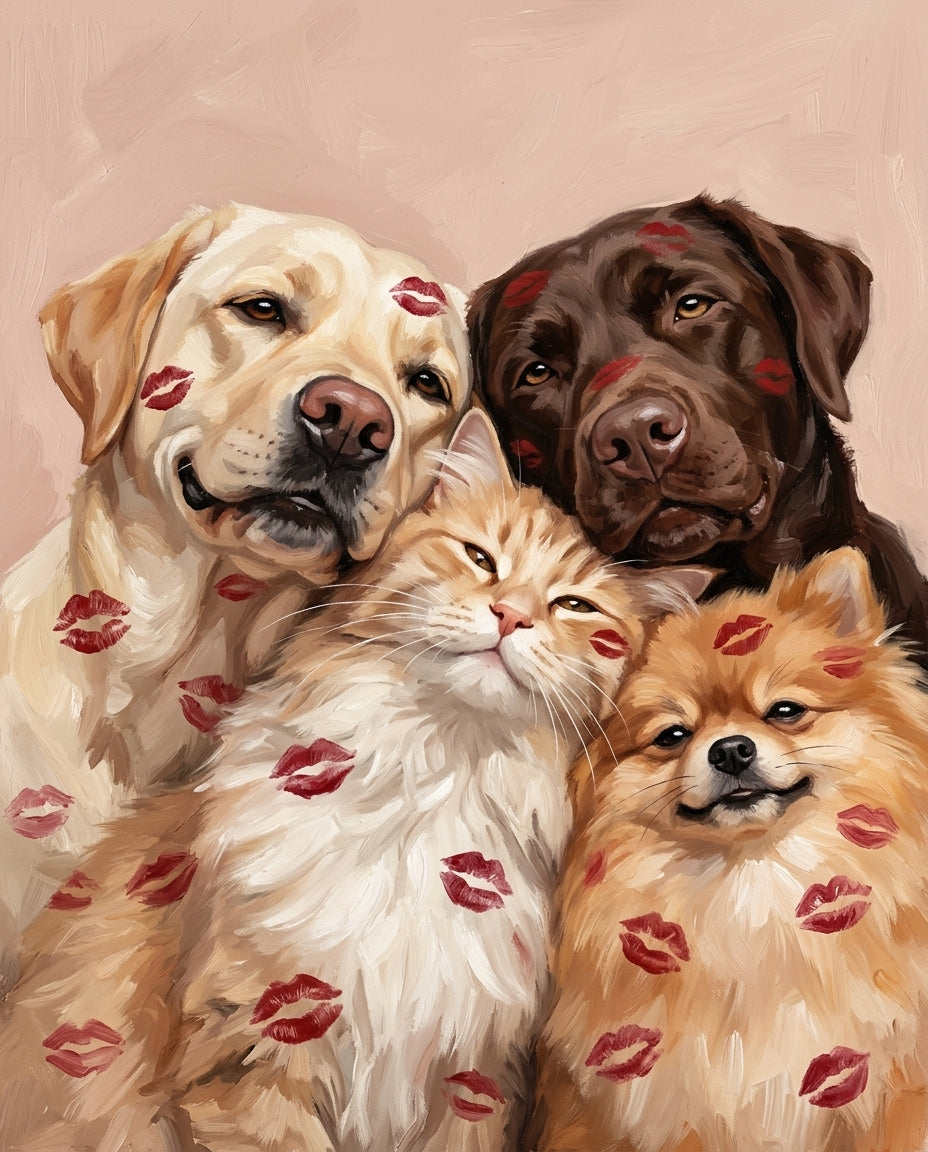 Spoiled & Loved – Evcil Dostlar kişiye özel portre tasarım örneği