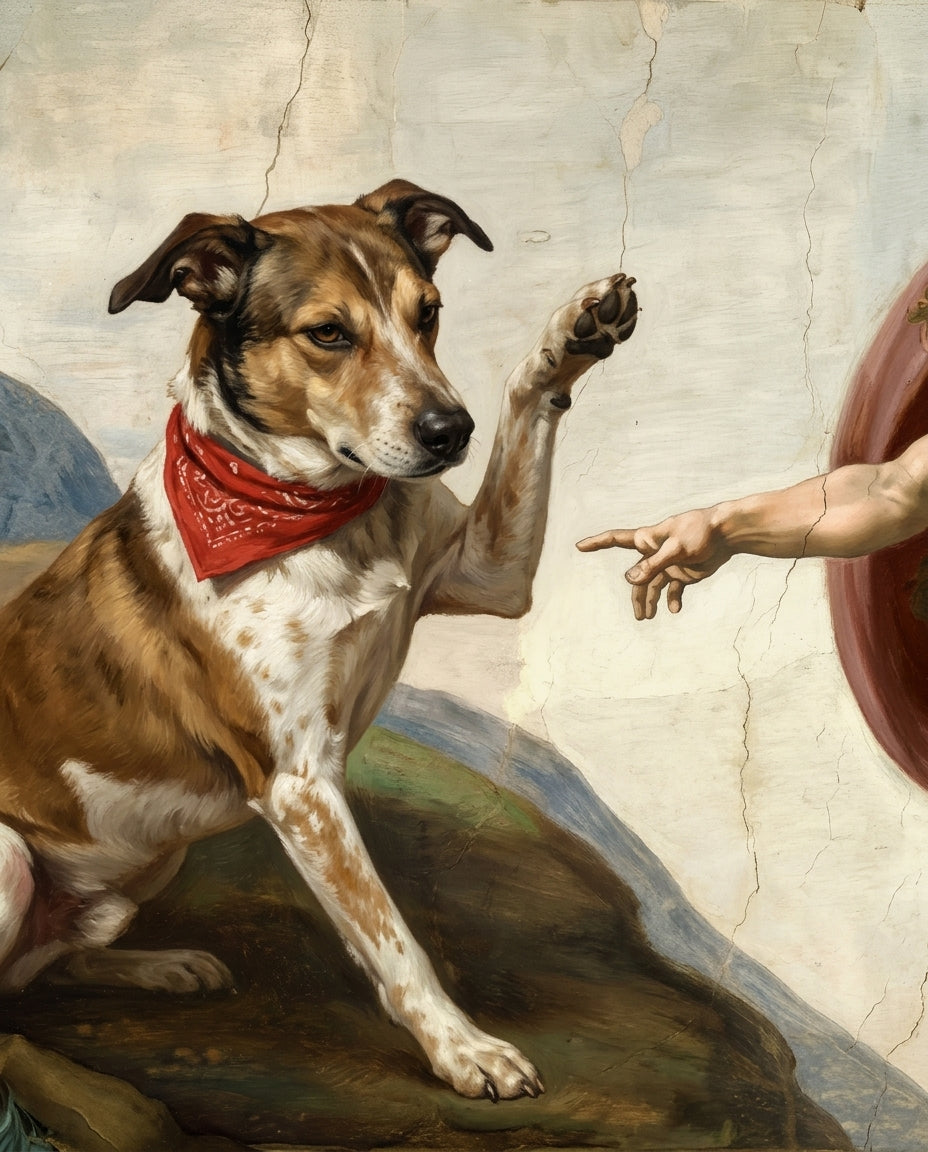 God's Hand – Evcil Hayvan kişiye özel portre tasarım örneği
