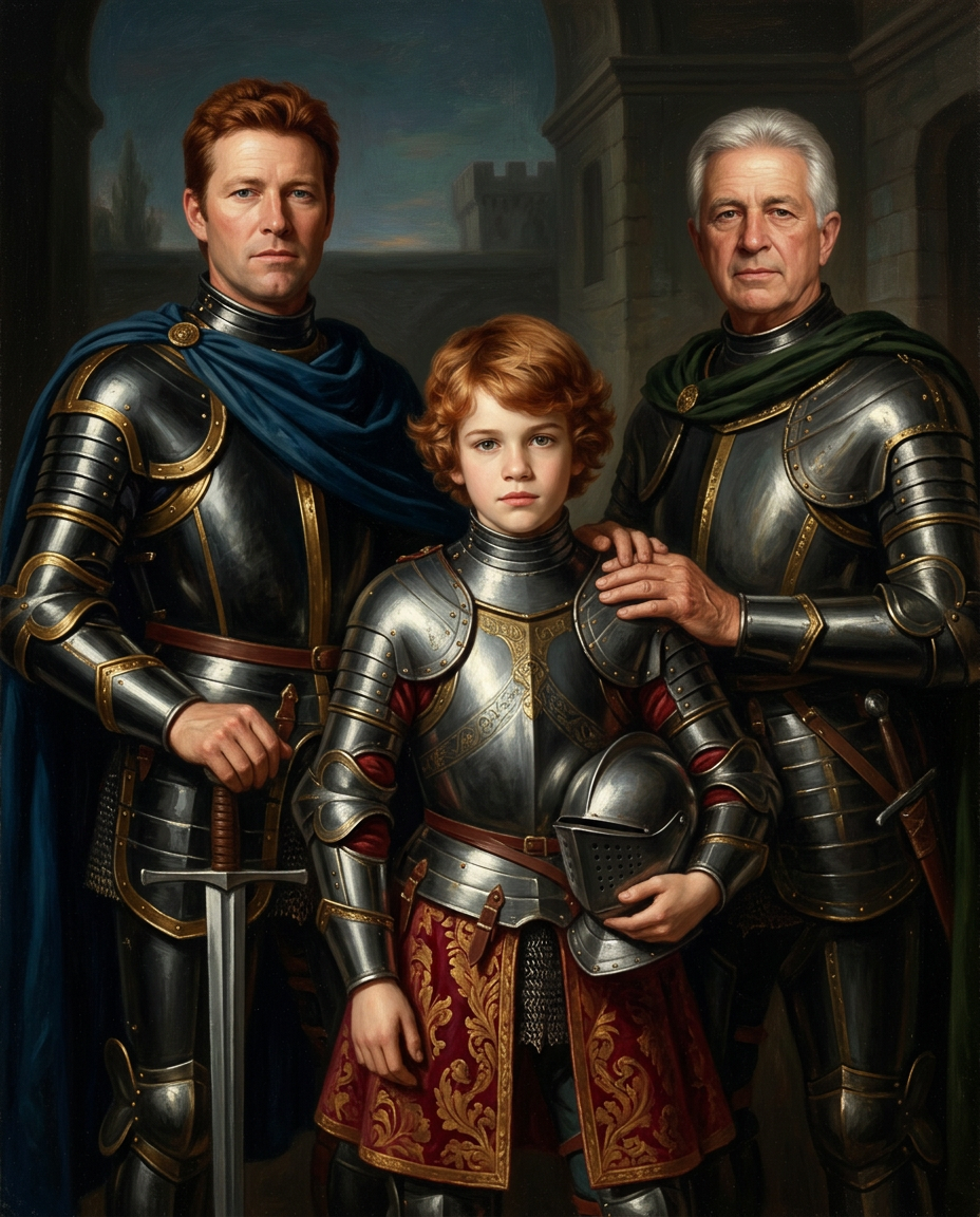 Knight – Erkek Kuşakları kişiye özel portre tasarım örneği