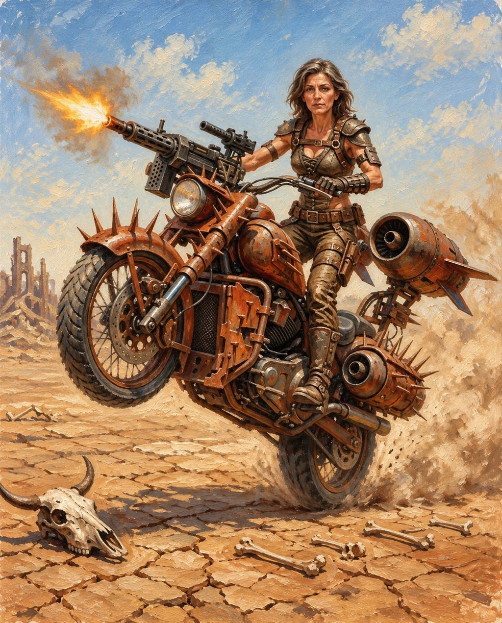 Mad Rider – Kadın kişiye özel portre tasarım örneği