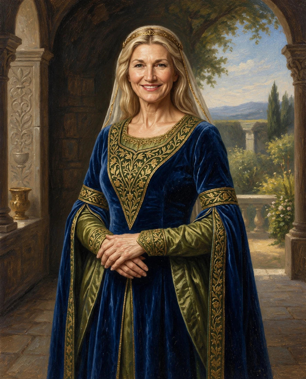 Medieval – Kadın kişiye özel portre tasarım örneği