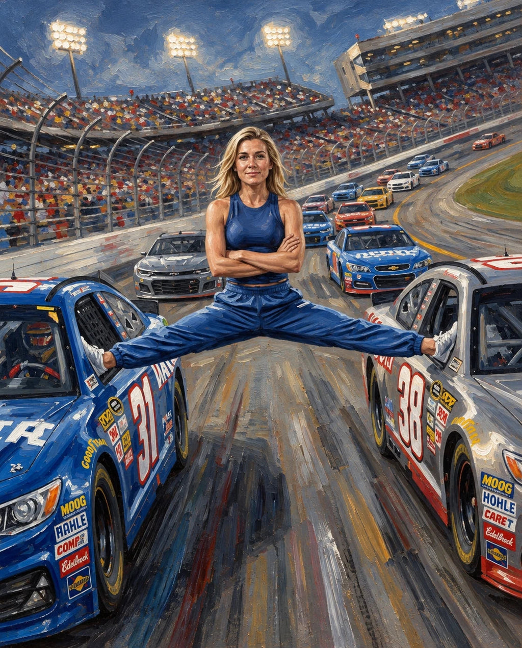 Nascar Racer – Kadın kişiye özel portre tasarım örneği