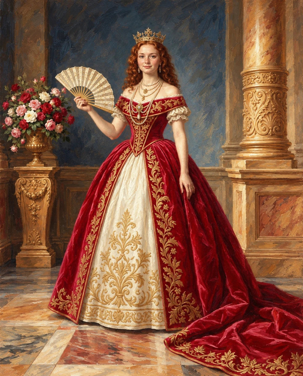 Royals of Roses – Kadın kişiye özel portre tasarım örneği