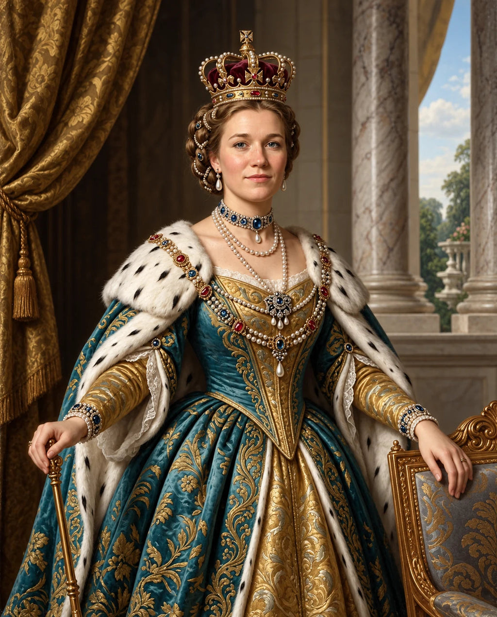 Royals – Kadın kişiye özel portre tasarım örneği
