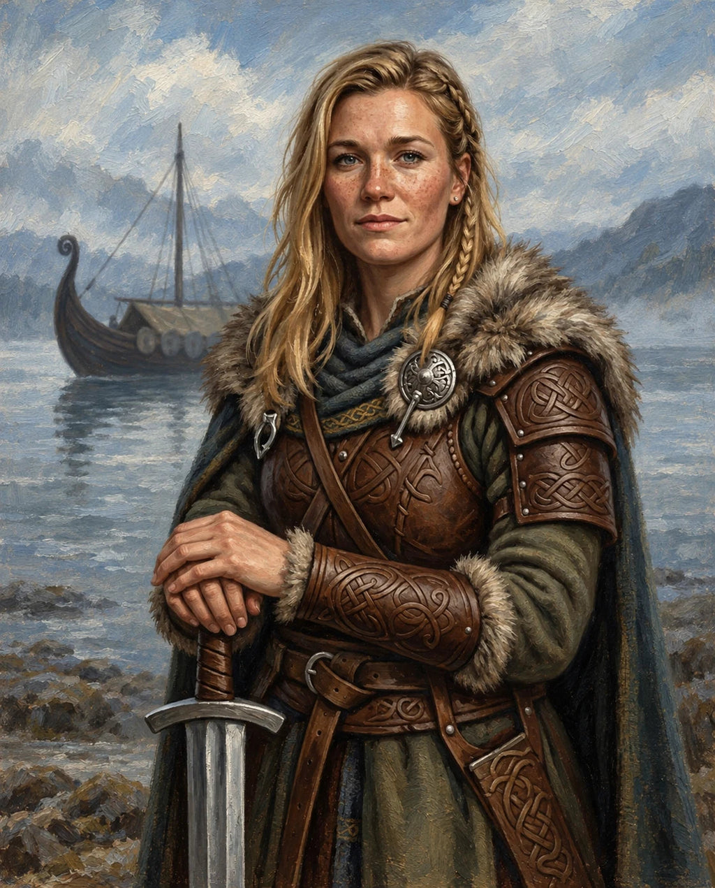 Viking – Kadın kişiye özel portre tasarım örneği