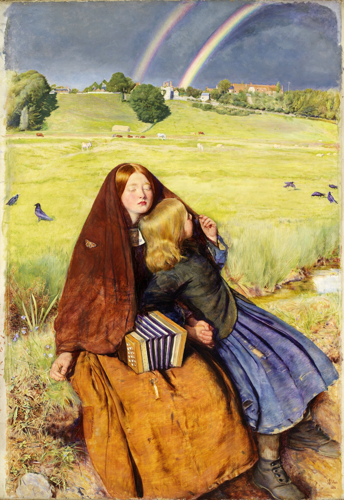 Kör Kız — John Everett Millais Kanvas Tablo