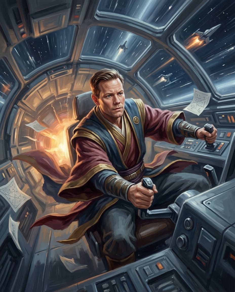 Galactic Guardian – Erkek kişiye özel portre tasarım örneği