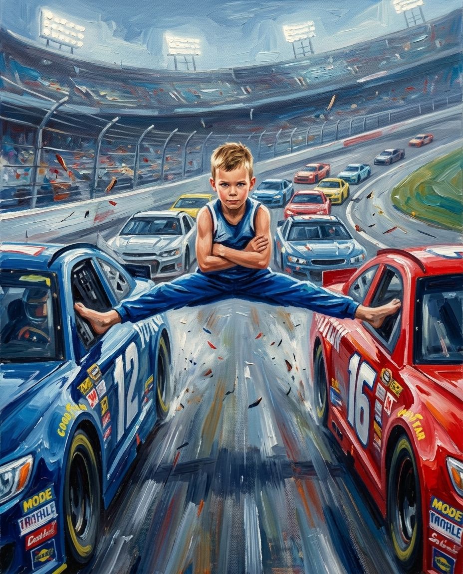 Nascar Racer – Çocuk kişiye özel portre tasarım örneği