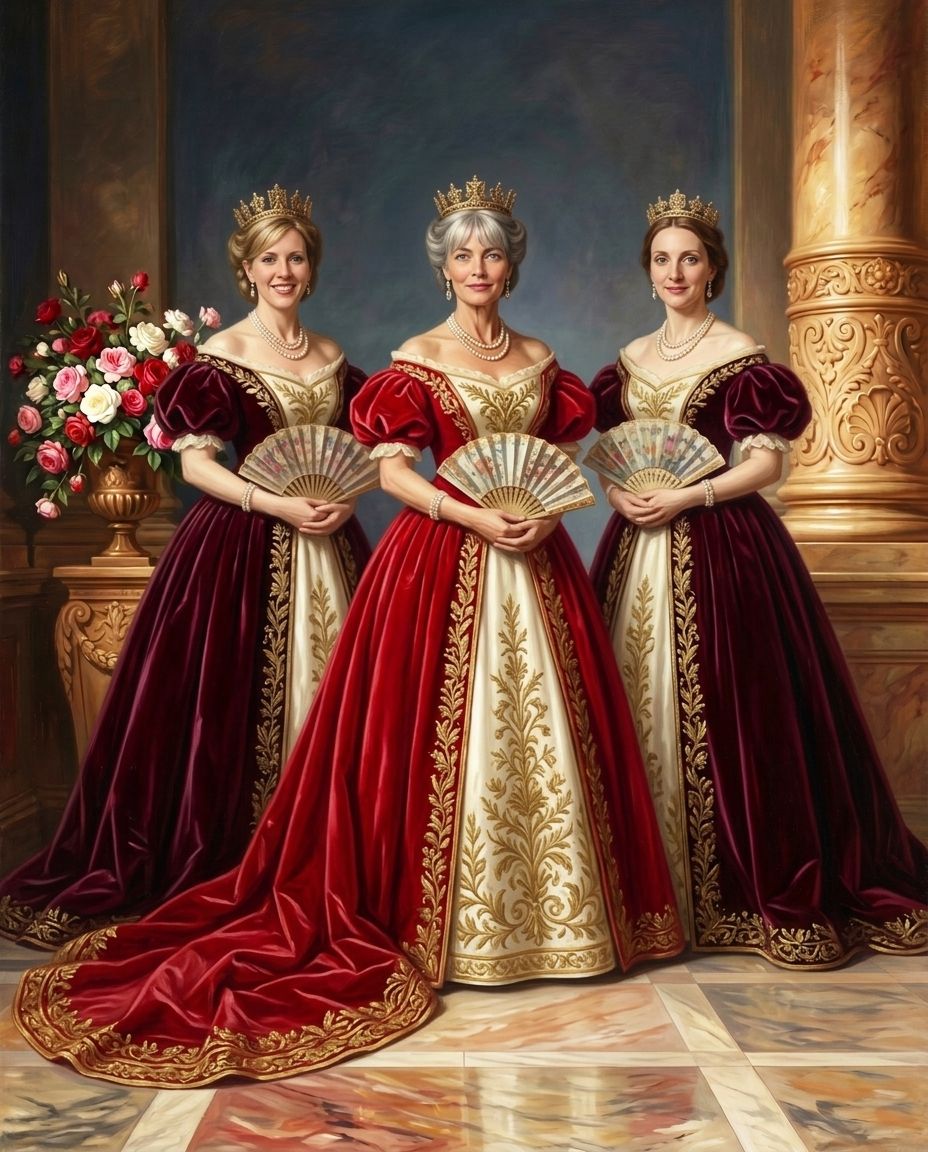 Royals of Roses – Kadın Kuşakları kişiye özel portre tasarım örneği