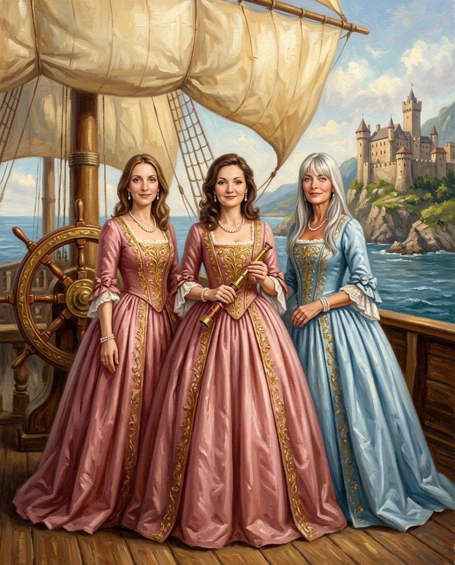 Royal Voyage – Kadın Kuşakları kişiye özel portre tasarım örneği