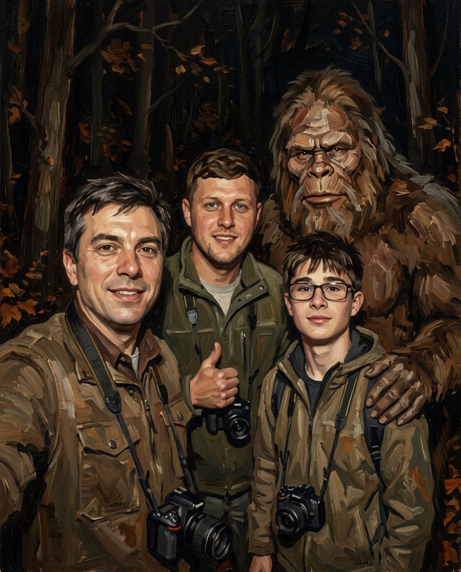 Sasquatch – Erkek Kuşakları kişiye özel portre tasarım örneği