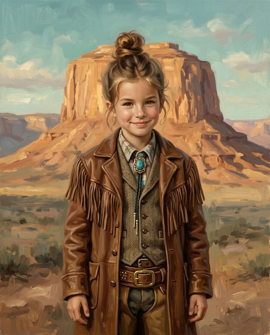 Cowboy – Çocuk kişiye özel portre tasarım örneği