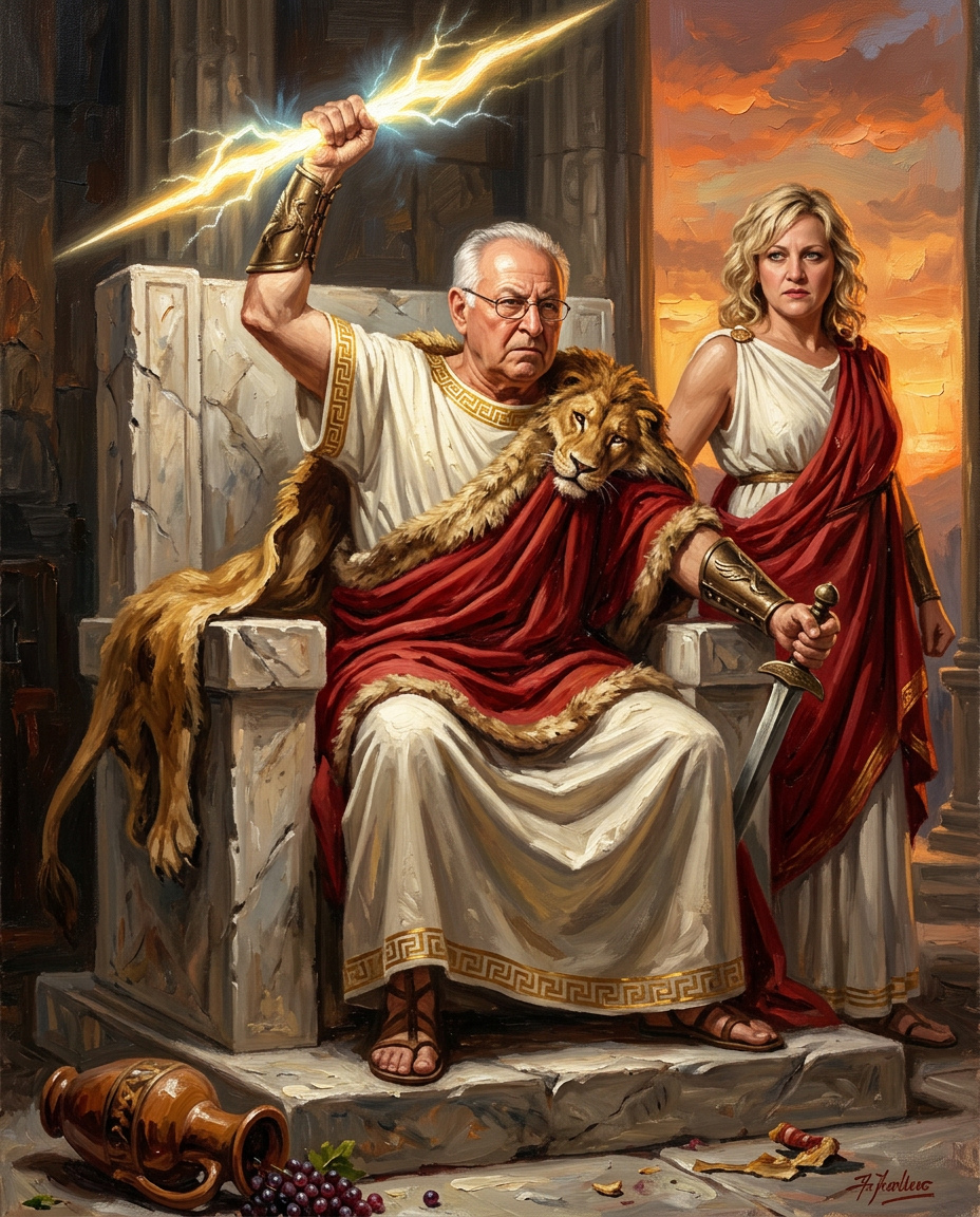 Zeus – Çift kişiye özel portre tasarım örneği