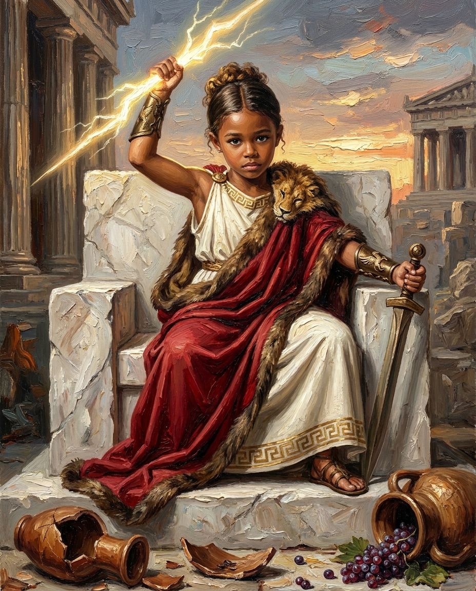 Zeus – Çocuk kişiye özel portre tasarım örneği