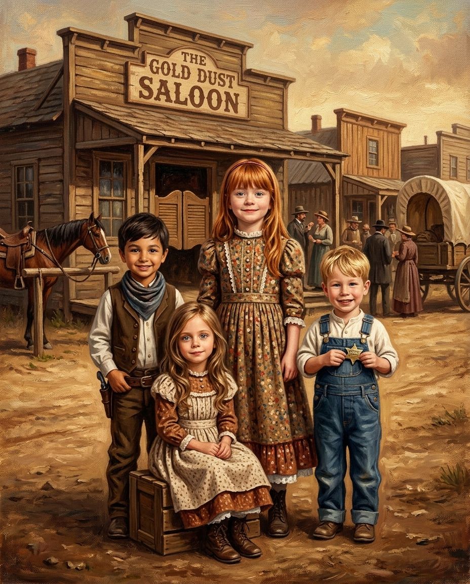 The Saloon – Kardeşler kişiye özel portre tasarım örneği