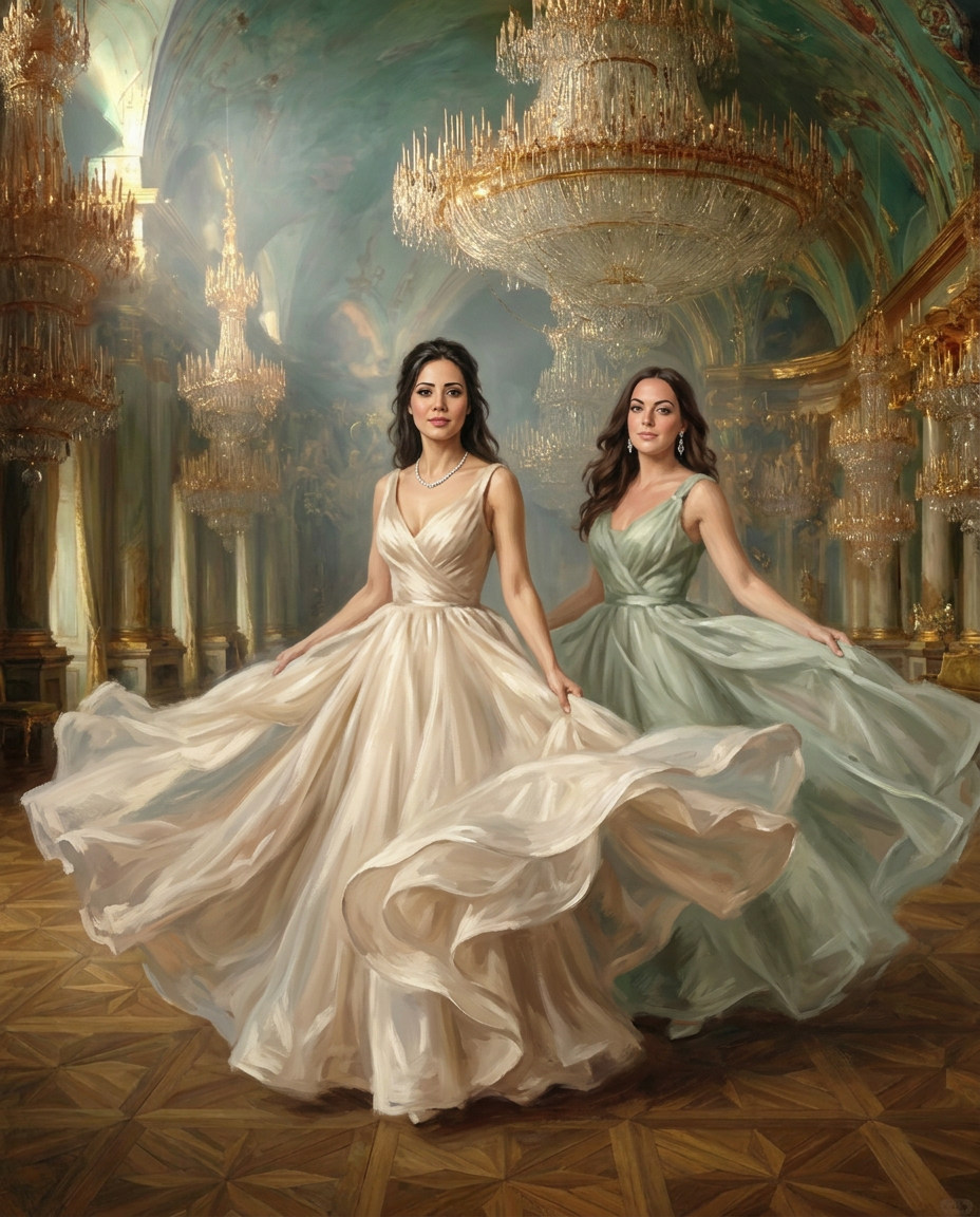 Ballroom – Kadın Çift kişiye özel portre tasarım örneği