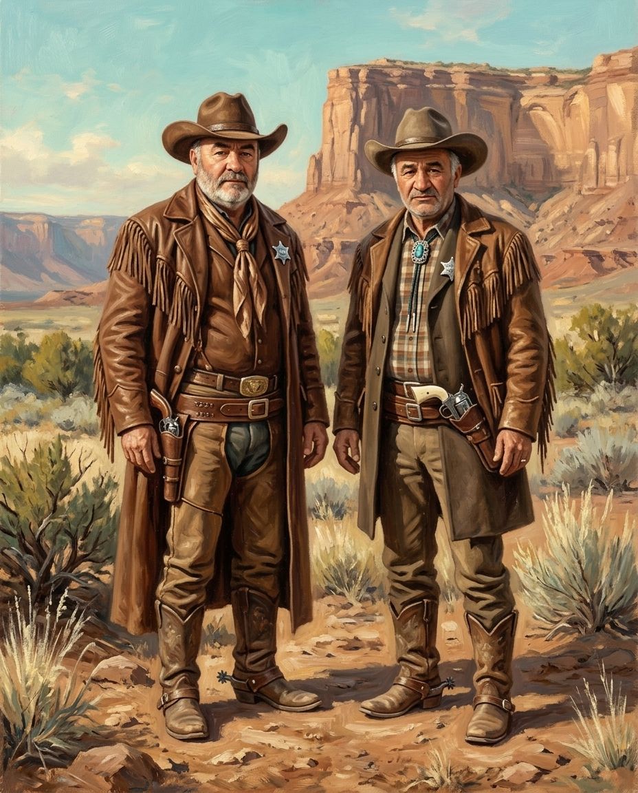 Cowboy – Erkek Çift kişiye özel portre tasarım örneği