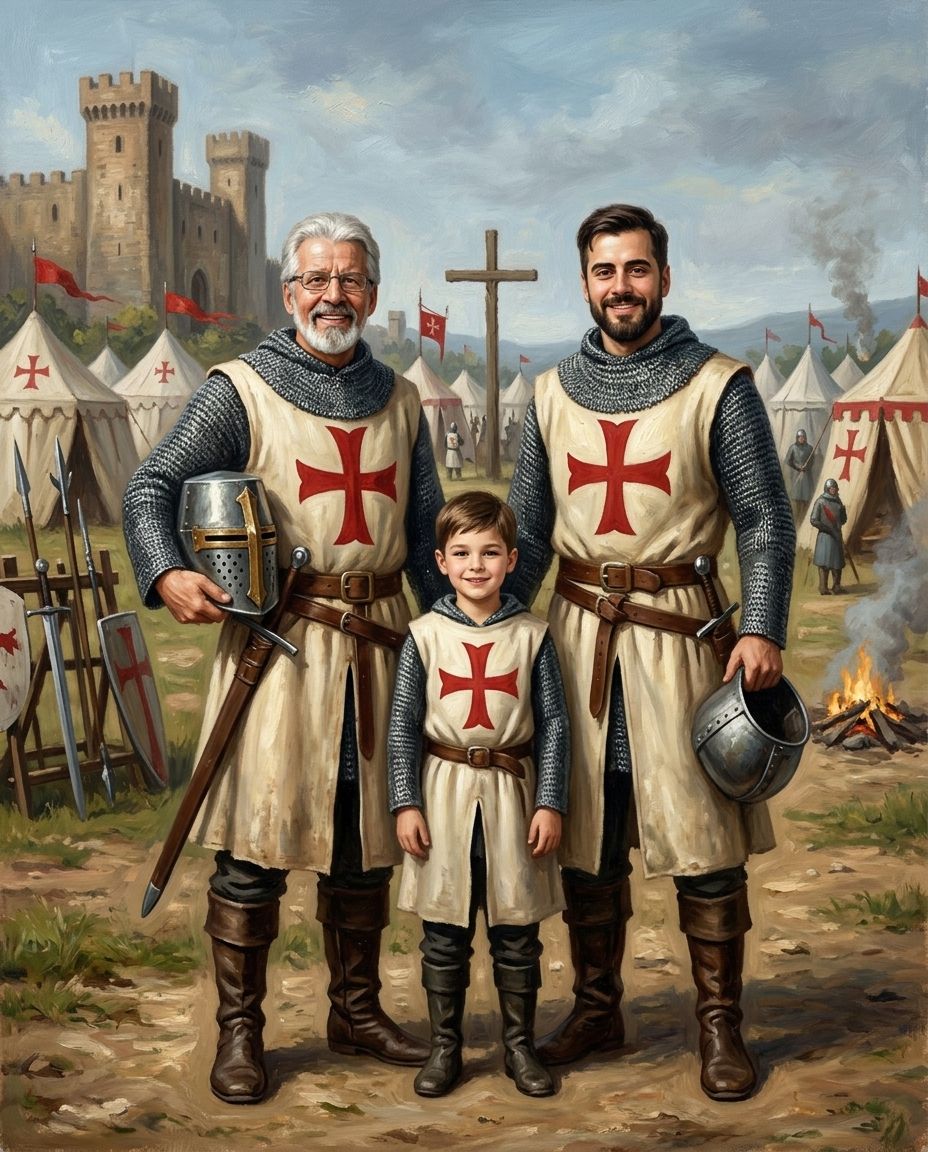 Templars – Erkek Kuşakları kişiye özel portre tasarım örneği