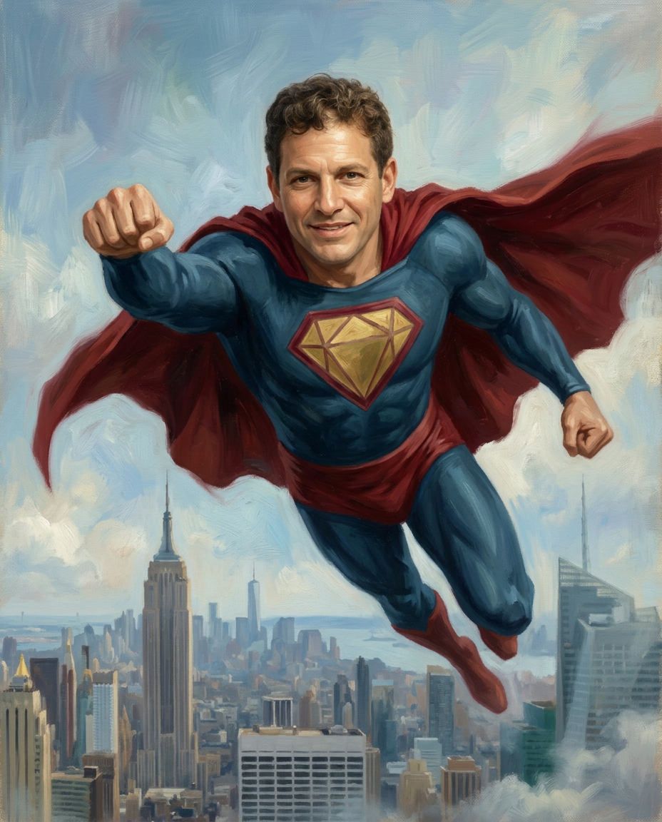 Super Hero – Erkek kişiye özel portre tasarım örneği