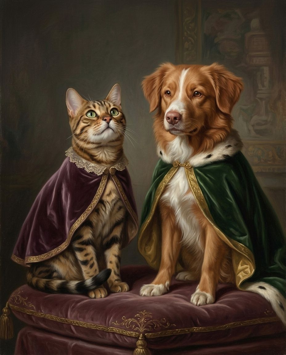 Royal Pet – Evcil Dostlar kişiye özel portre tasarım örneği