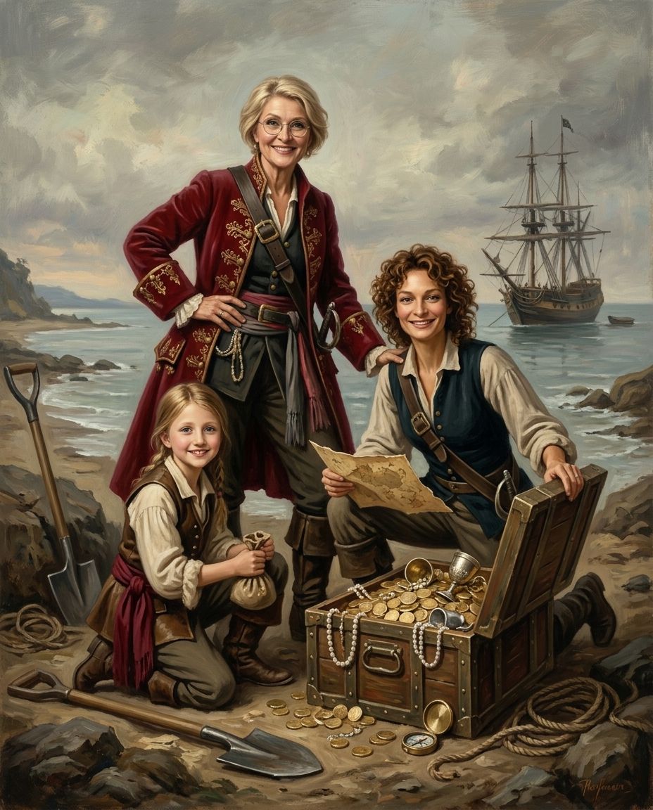 Treasure Seekers – Kadın Kuşakları kişiye özel portre tasarım örneği
