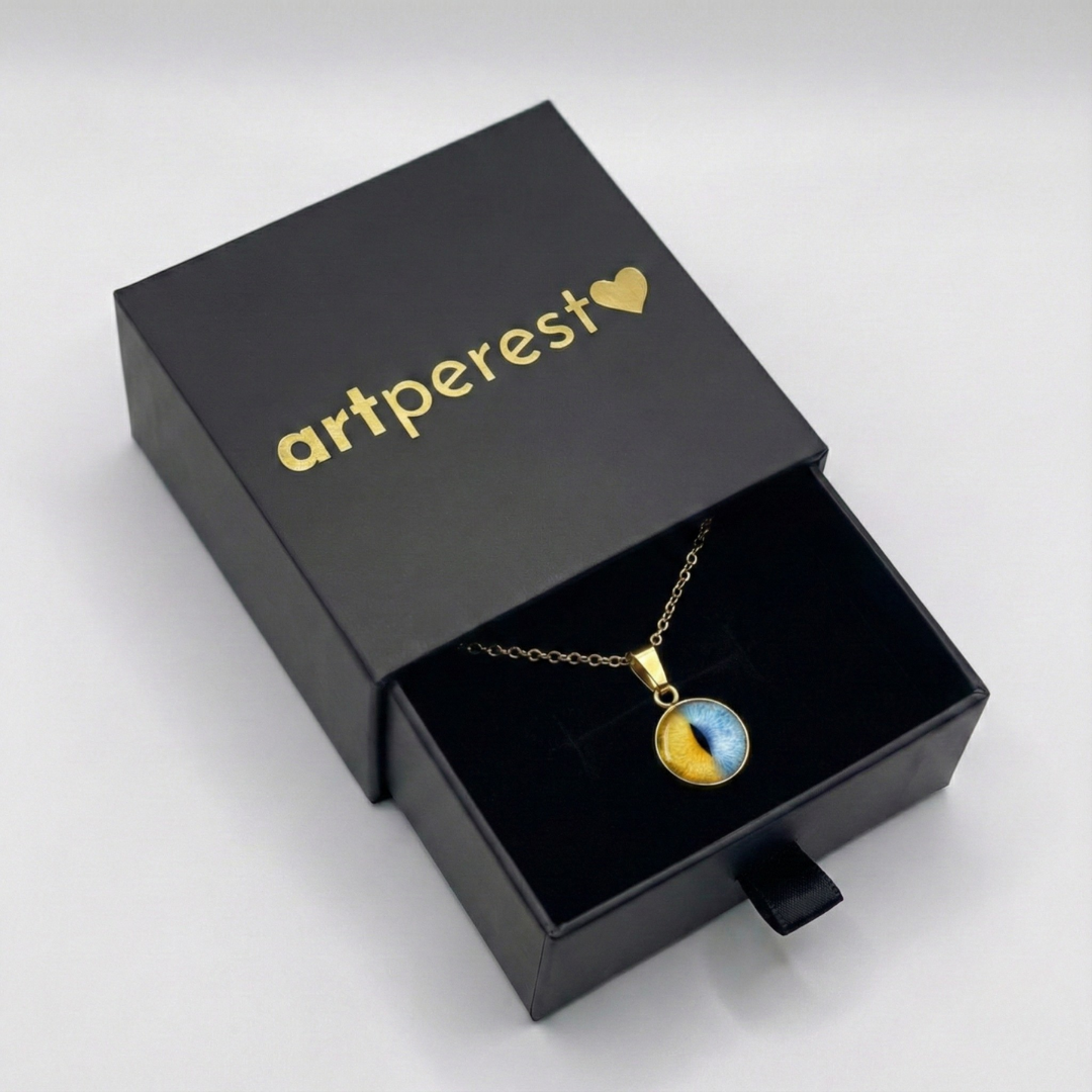 Artperest Kişiye Özel Göz Kolye - Tek Uçta 2 Göz