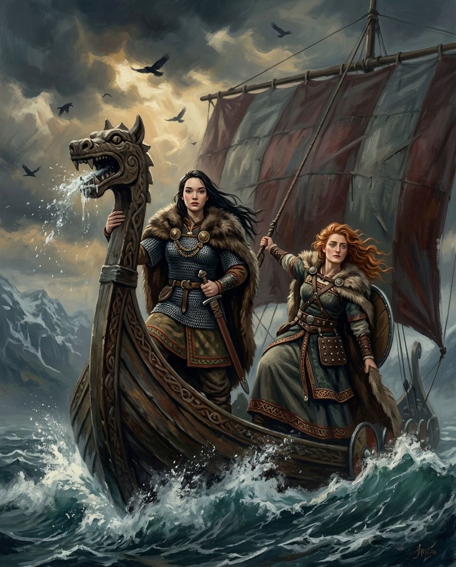 Storm Saga – Kadın Çift kişiye özel portre tasarım örneği