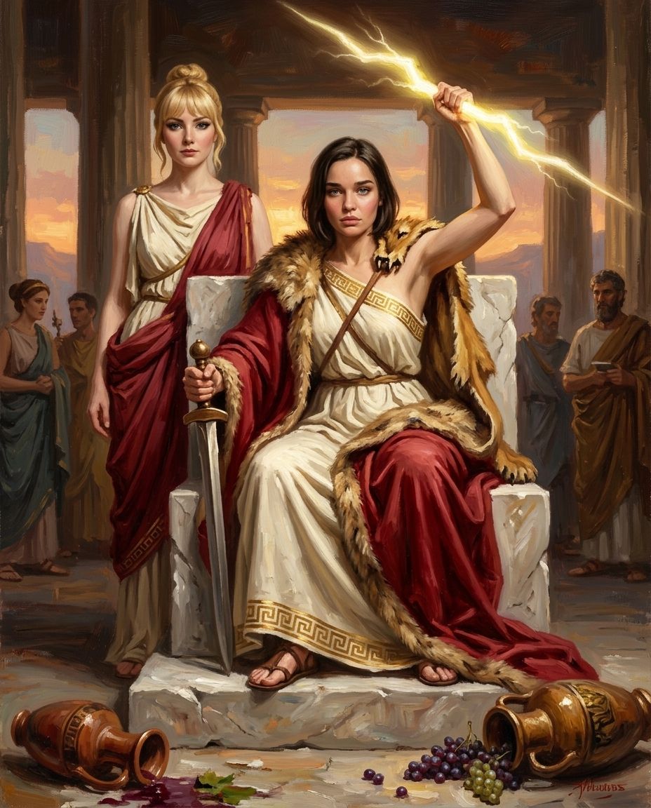 Zeus – Kadın Çift kişiye özel portre tasarım örneği