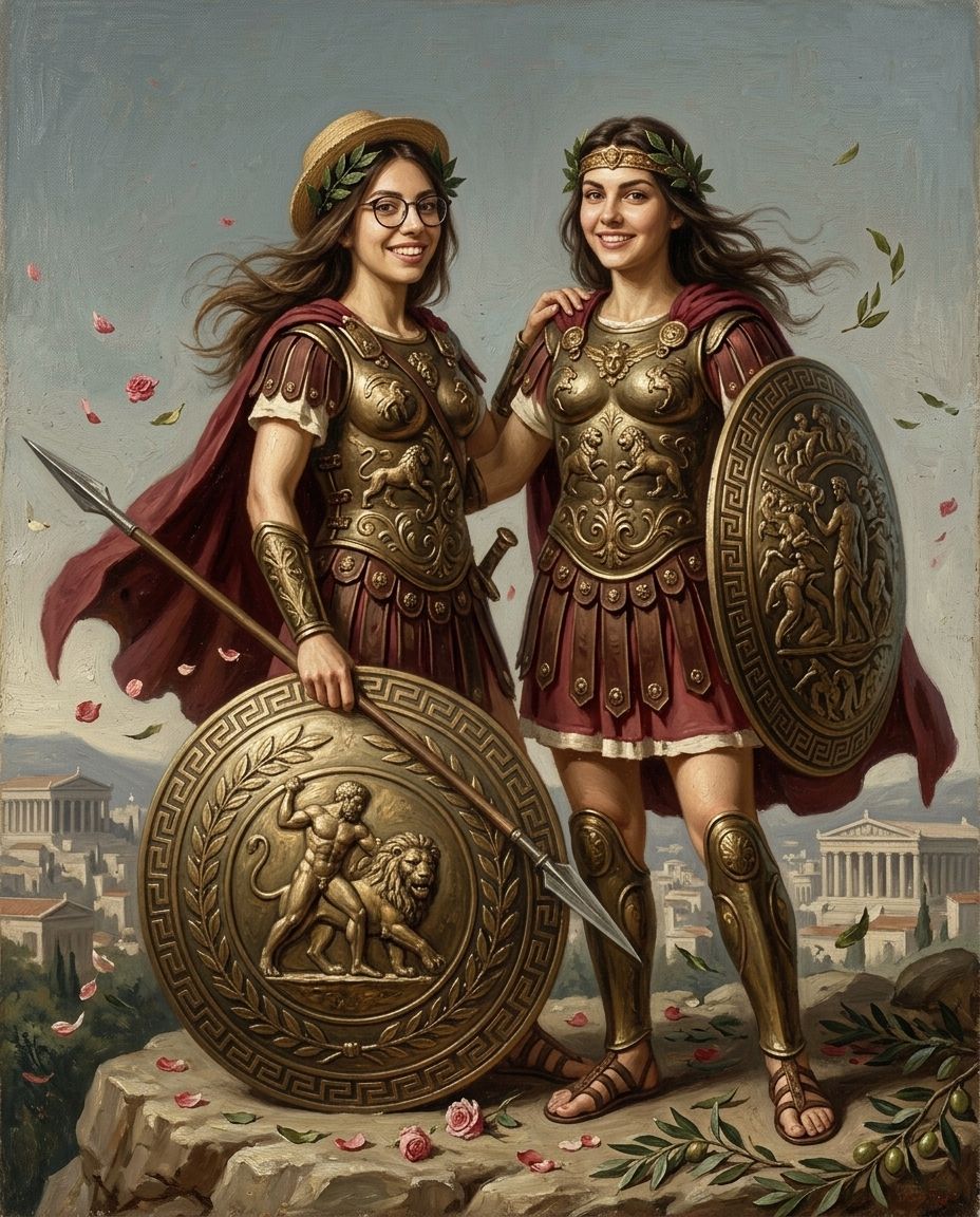 Spartans – Kadın Çift kişiye özel portre tasarım örneği
