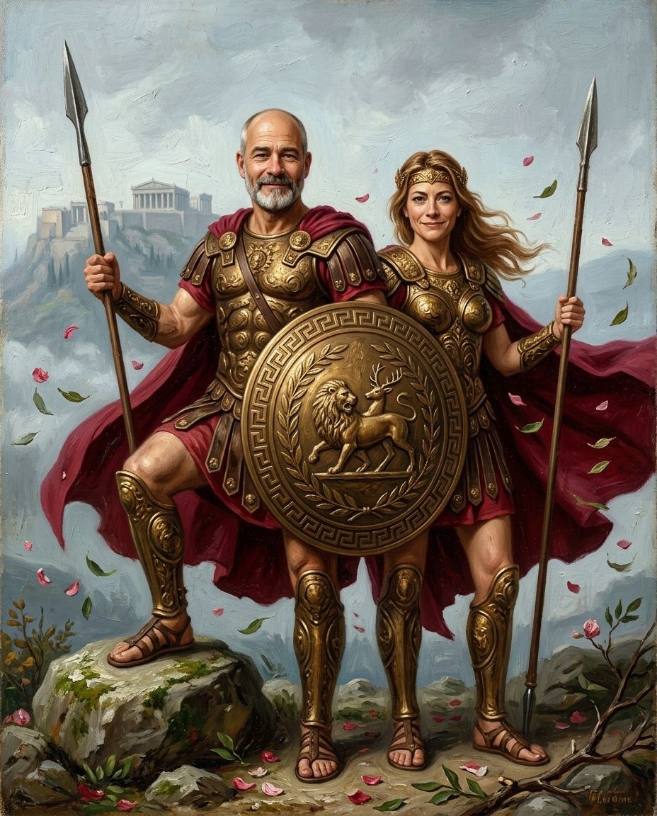 Spartans – Çift kişiye özel portre tasarım örneği