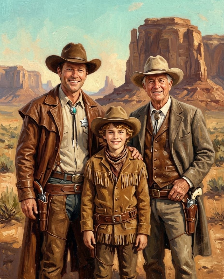 Cowboy – Erkek Kuşakları kişiye özel portre tasarım örneği