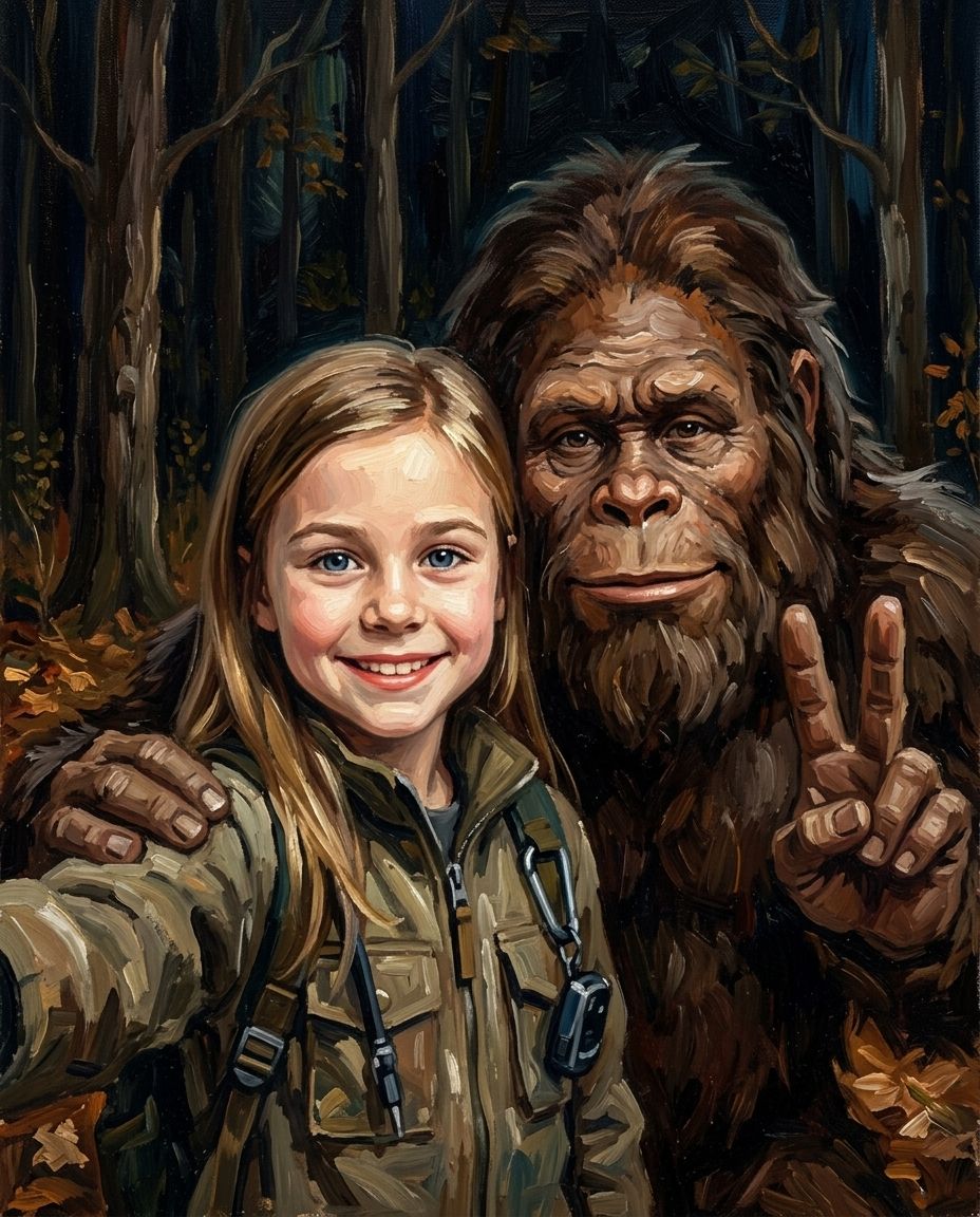 Sasquatch – Çocuk kişiye özel portre tasarım örneği