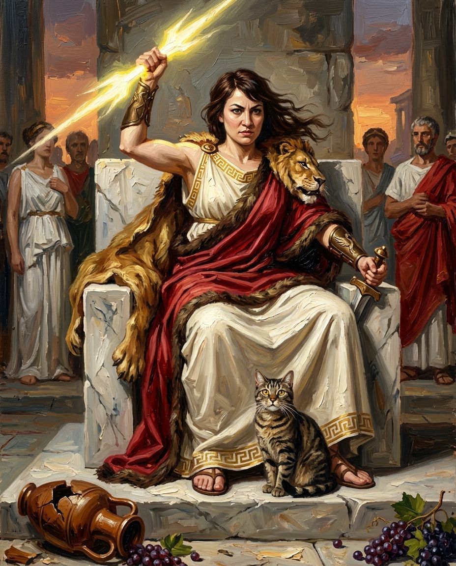 Zeus – Kadın ve Evcil Dostlar kişiye özel portre tasarım örneği