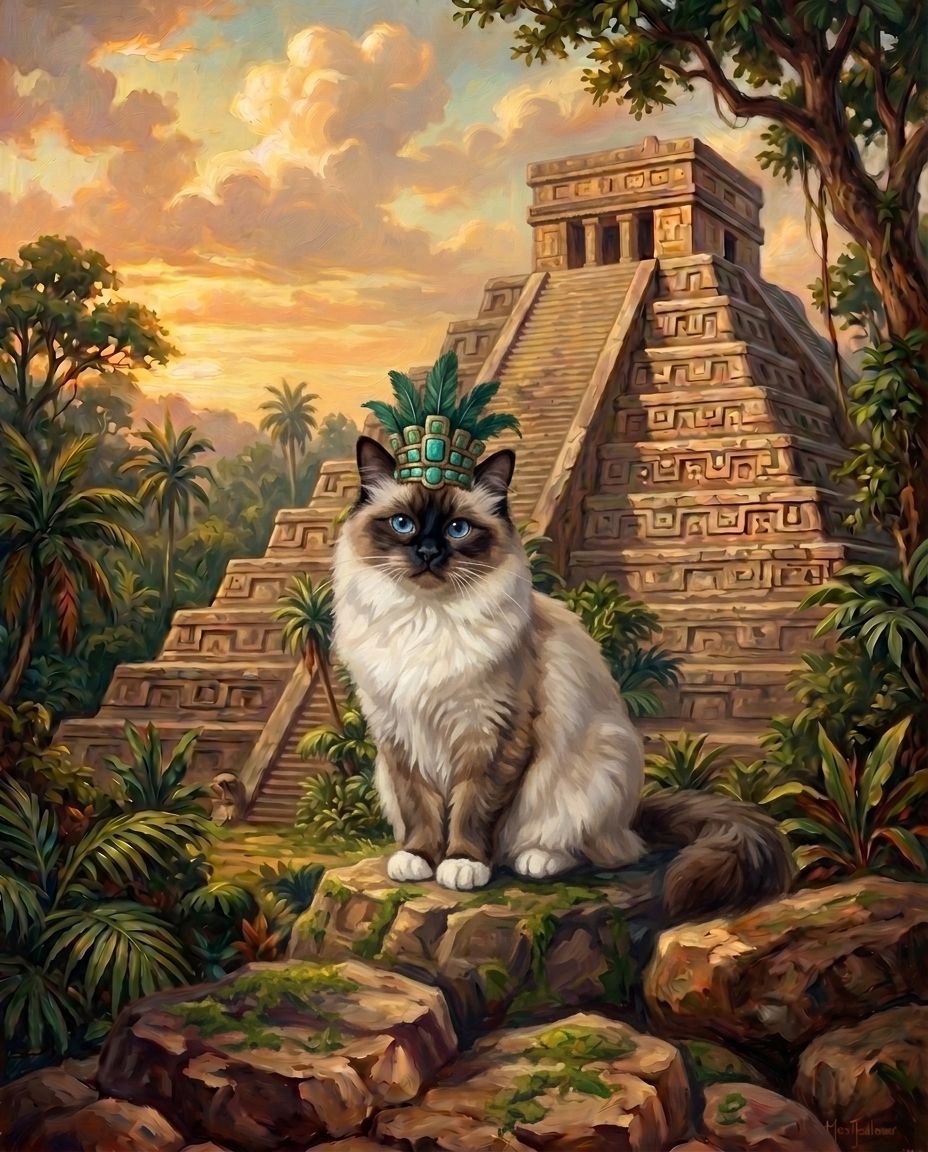 Aztecs – Evcil Hayvan kişiye özel portre tasarım örneği