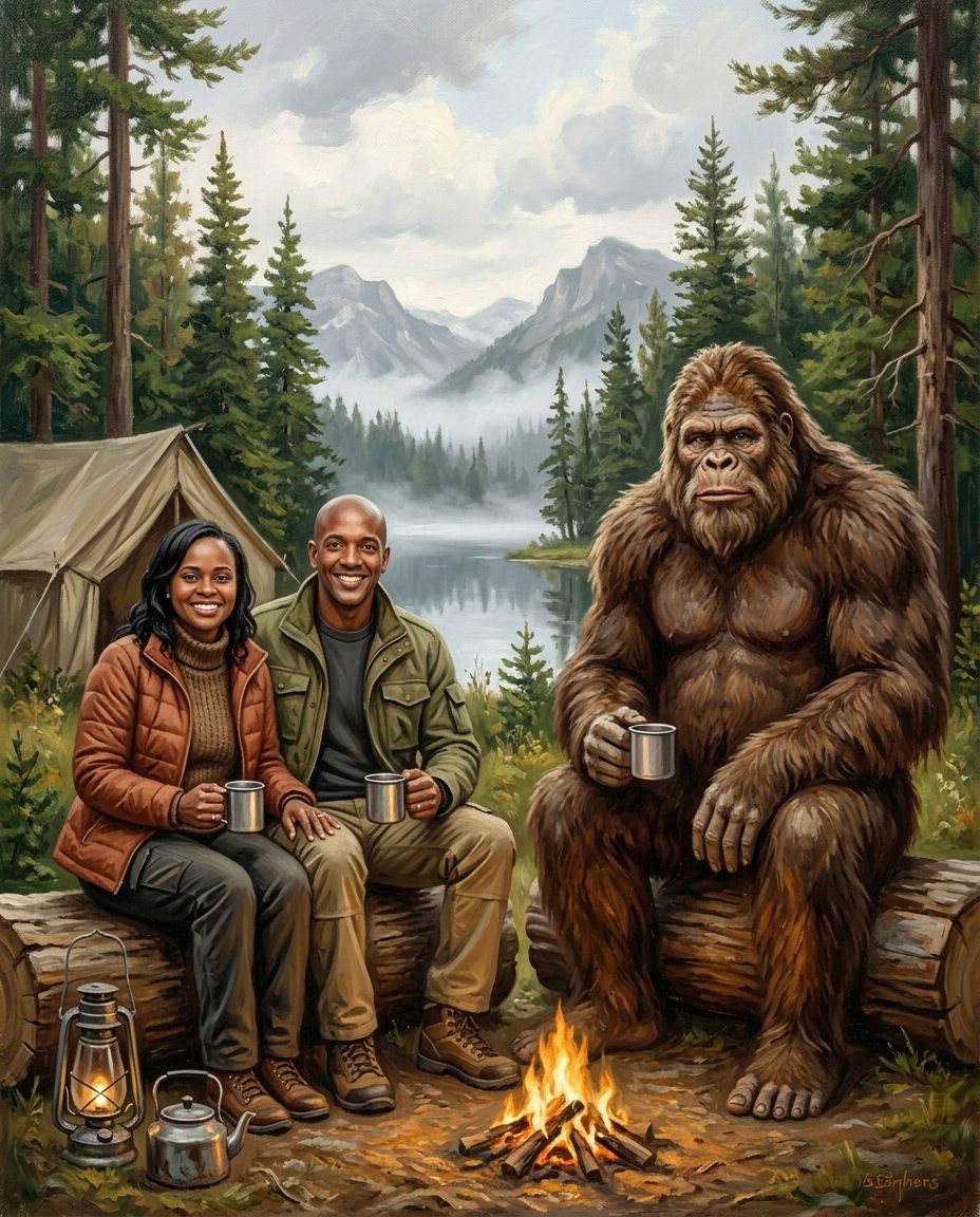 Big Foot – Çift kişiye özel portre tasarım örneği