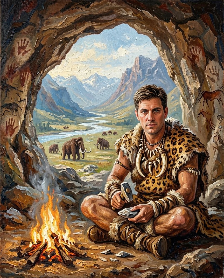 Cave Family – Erkek kişiye özel portre tasarım örneği