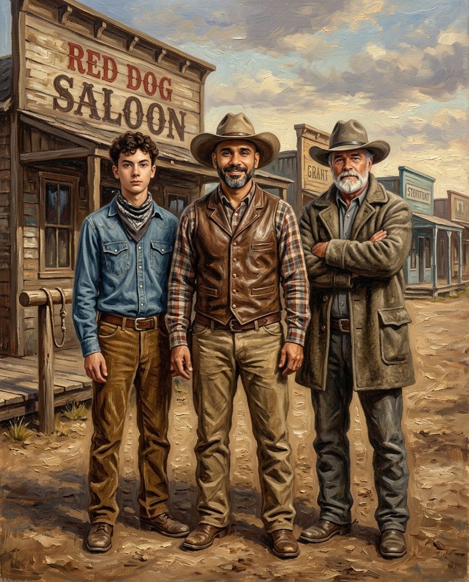 The Saloon – Erkek Kuşakları kişiye özel portre tasarım örneği