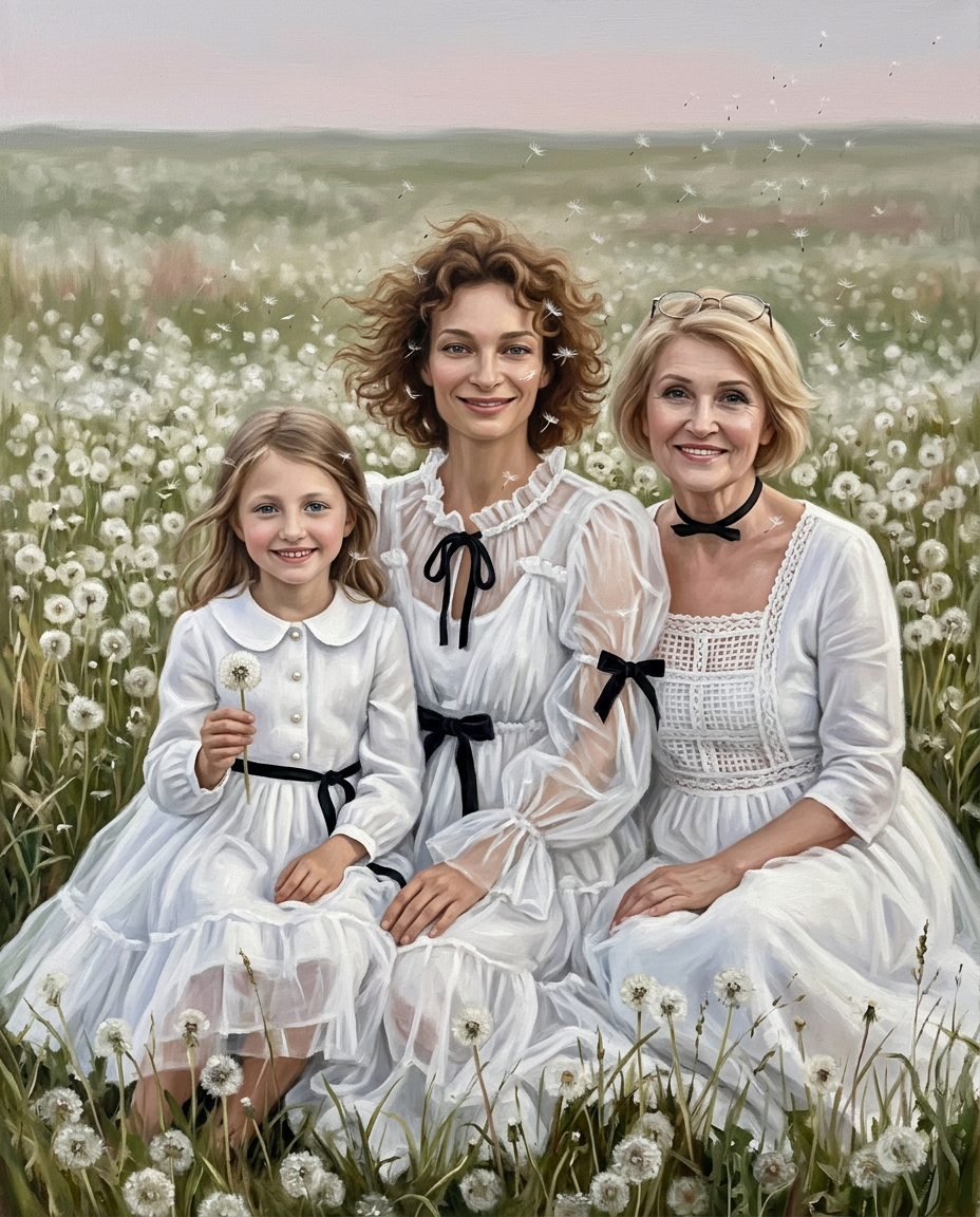 Fields of Fluff – Kadın Kuşakları kişiye özel portre tasarım örneği