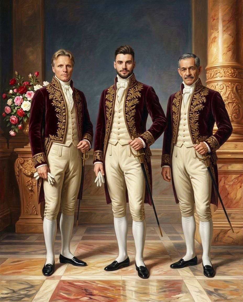 Royals of Roses – Erkek Kuşakları kişiye özel portre tasarım örneği