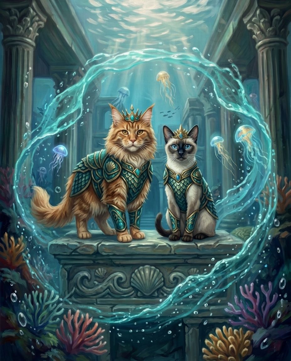 Ocean Guardian – Evcil Dostlar kişiye özel portre tasarım örneği