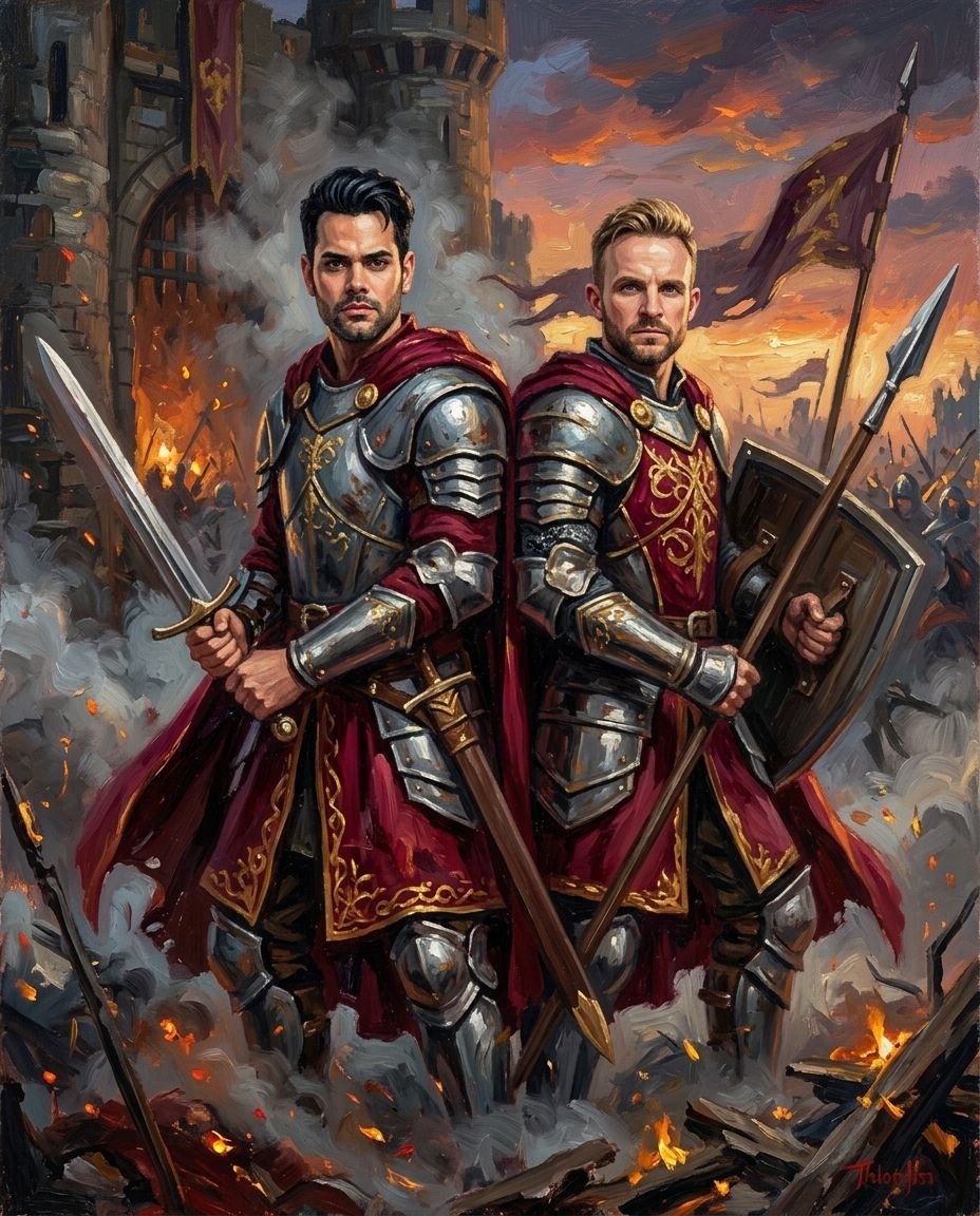 Royal Blood – Erkek Çift kişiye özel portre tasarım örneği