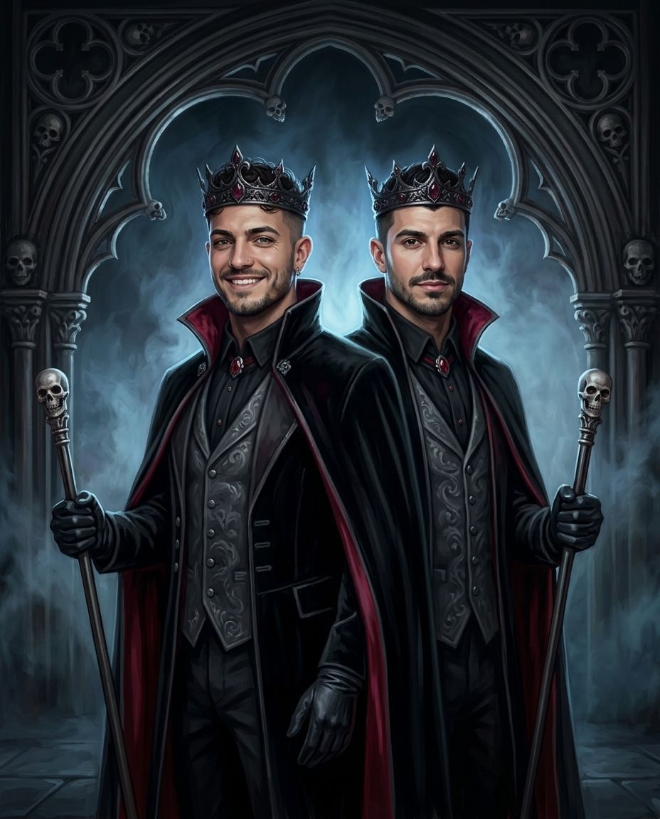 Evil Reign – Erkek Çift kişiye özel portre tasarım örneği