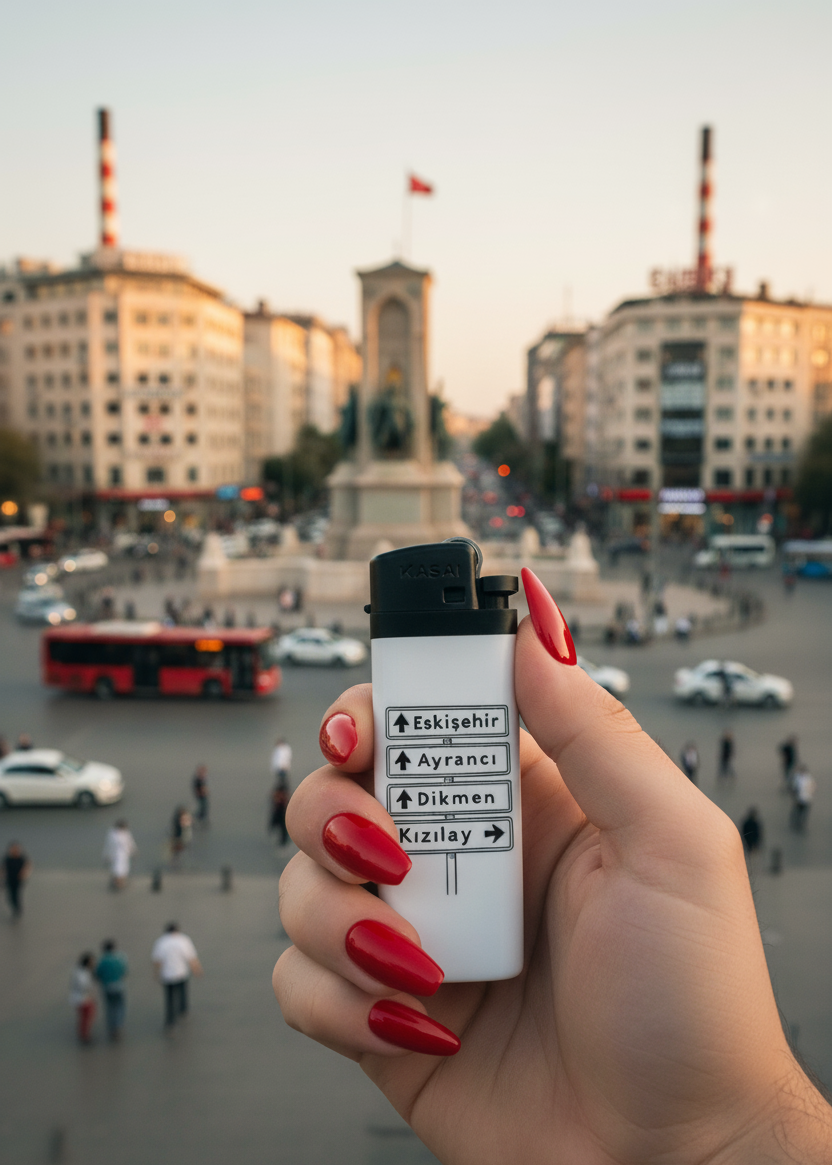 Viral Ankara Kızılay Dikmen tabela tasarımlı çakmak – değişik hediyelik çakmak çeşidi
