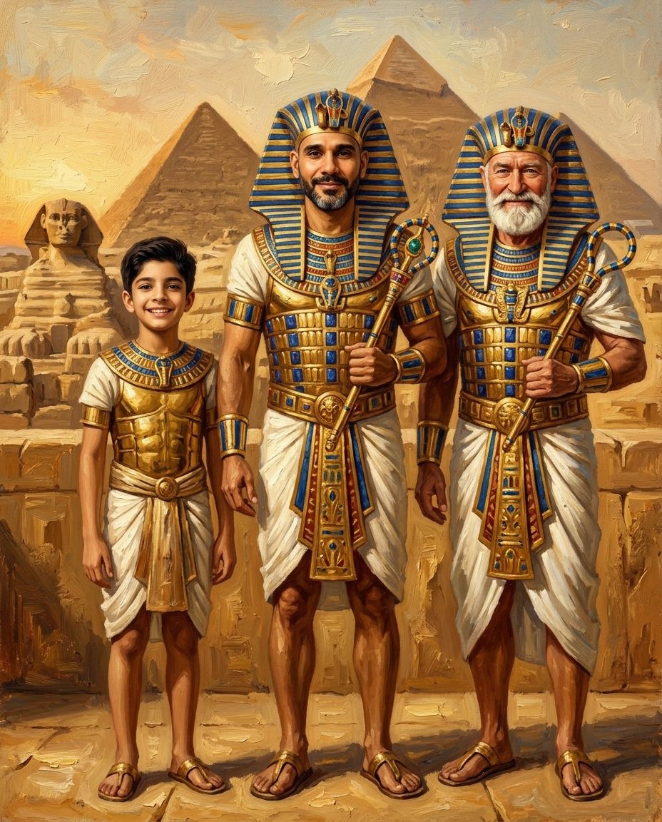 Ancient Rulers – Erkek Kuşakları kişiye özel portre tasarım örneği