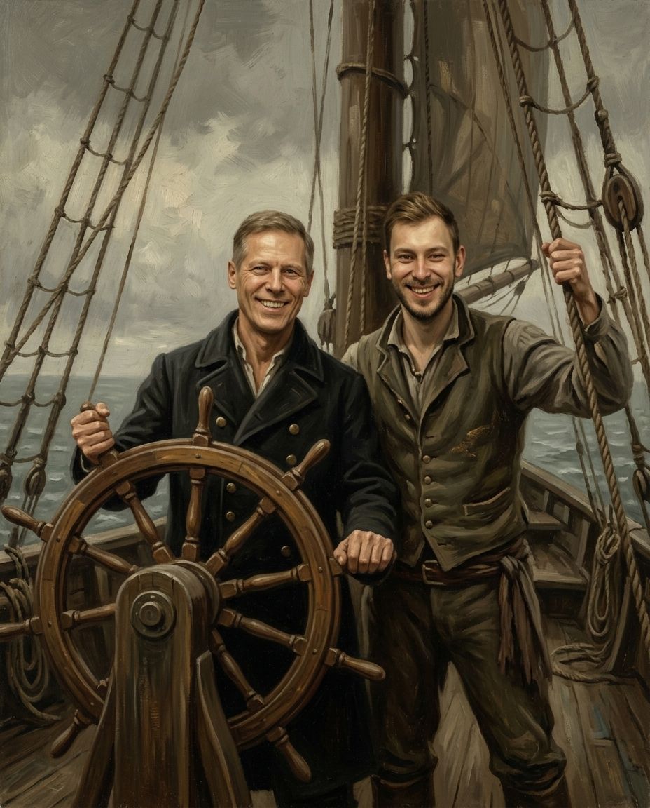 Wild Pirates – Yetişkin Erkek Kardeşler kişiye özel portre tasarım örneği